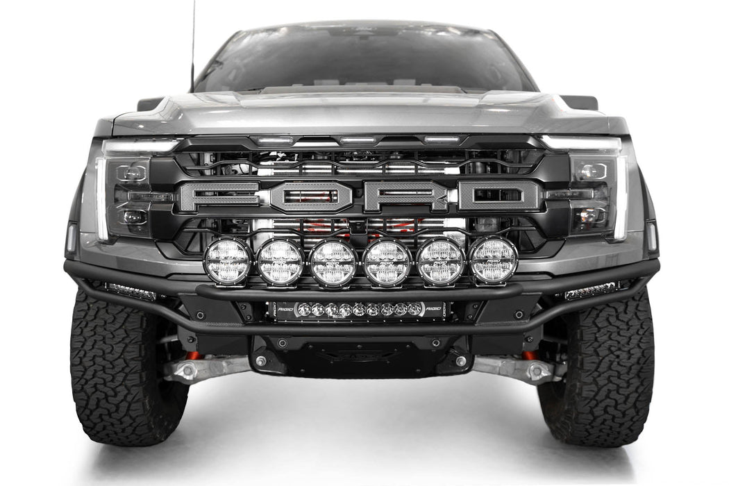 ADD 2021-2026 Ford F-150 Raptor Race Series Front Bumper Light Hoop – installed on vehicle, image 2 of 11