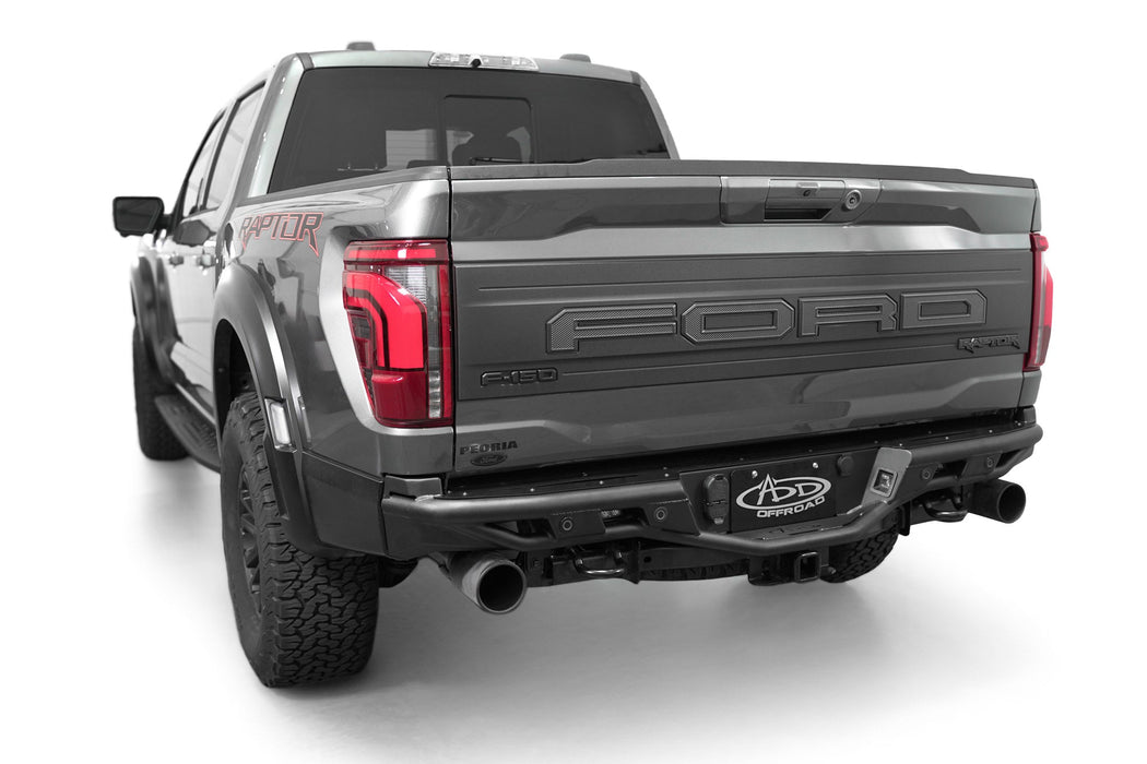 Addictive Desert Designs 2021-2026 Ford F-150 Raptor Race Series Rear Bumper – installed on vehicle, image 3 of 10