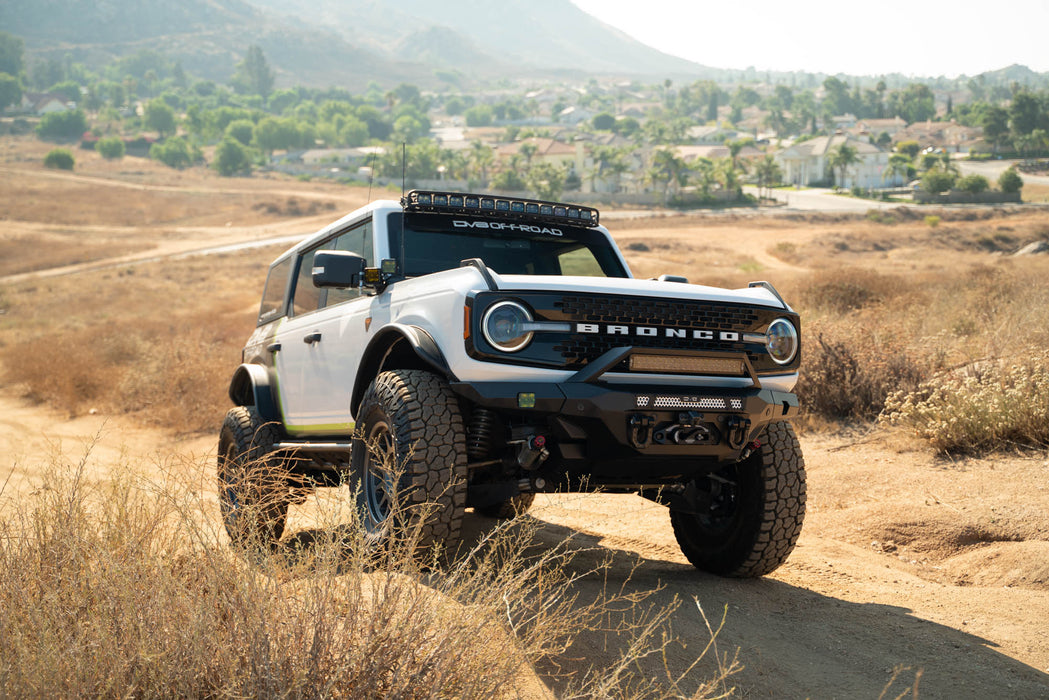 DV8 Offroad 2021-2026 Ford Bronco MTO V2 Front Bumper – installed on vehicle, image 3 of 19