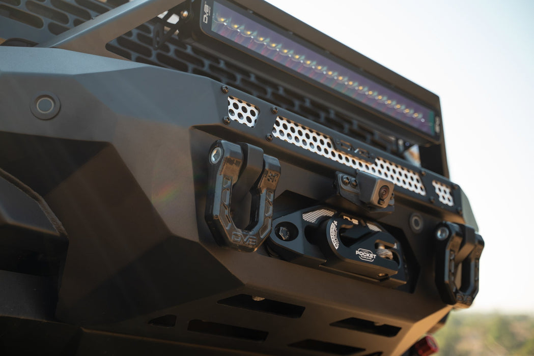 DV8 Offroad 2021-2026 Ford Bronco MTO V2 Front Bumper – installed on vehicle, image 13 of 19