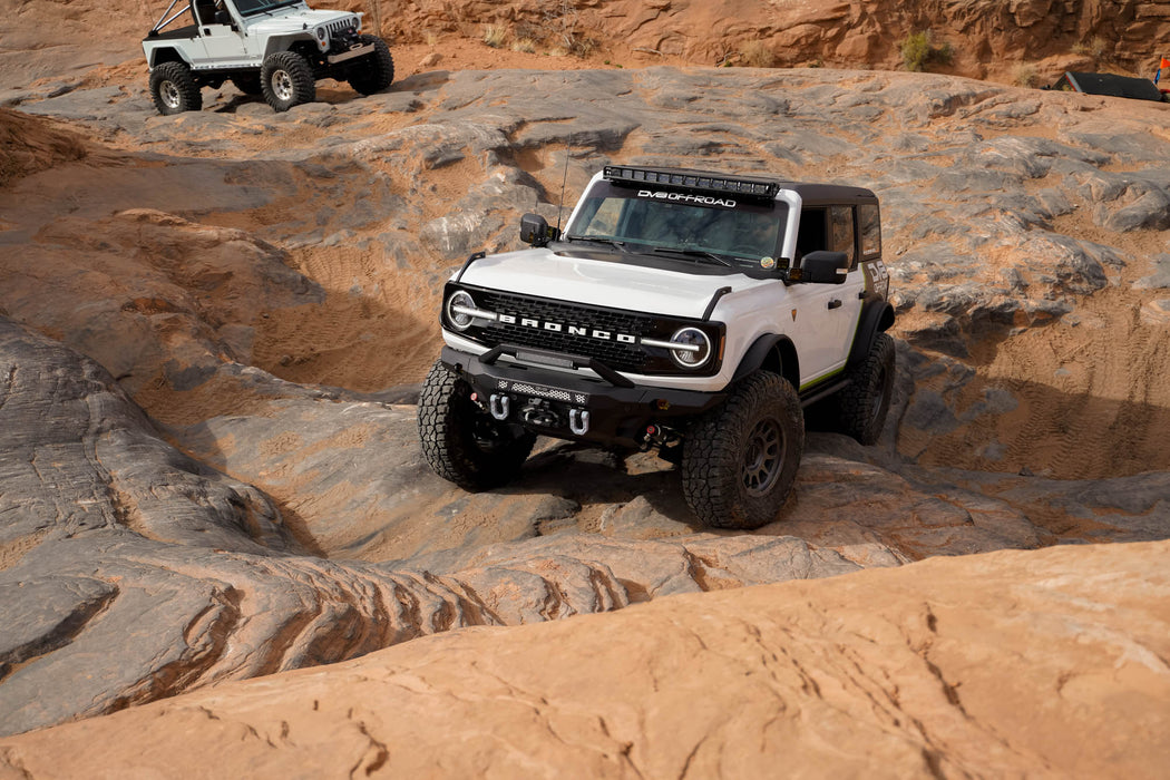 DV8 Offroad Bull Bar with LED Light Bar Mount For MTO & Spec Series Front Bumpers – on the trail, image 5 of 17