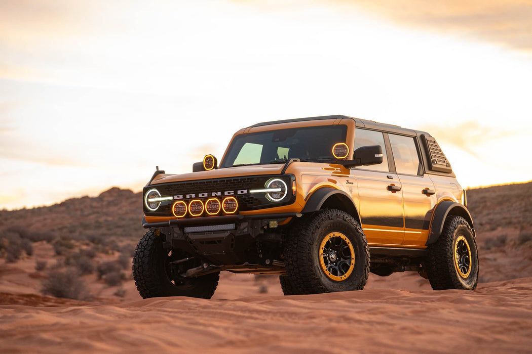 DV8 Offroad 2021-2026 Ford Bronco Tube Series Front Bumper – installed on vehicle, image 9 of 20