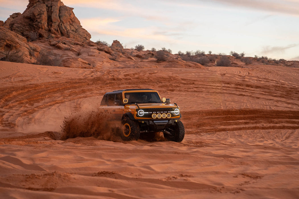 DV8 Offroad 2021-2026 Ford Bronco Tube Series Front Bumper – installed on vehicle, image 19 of 20