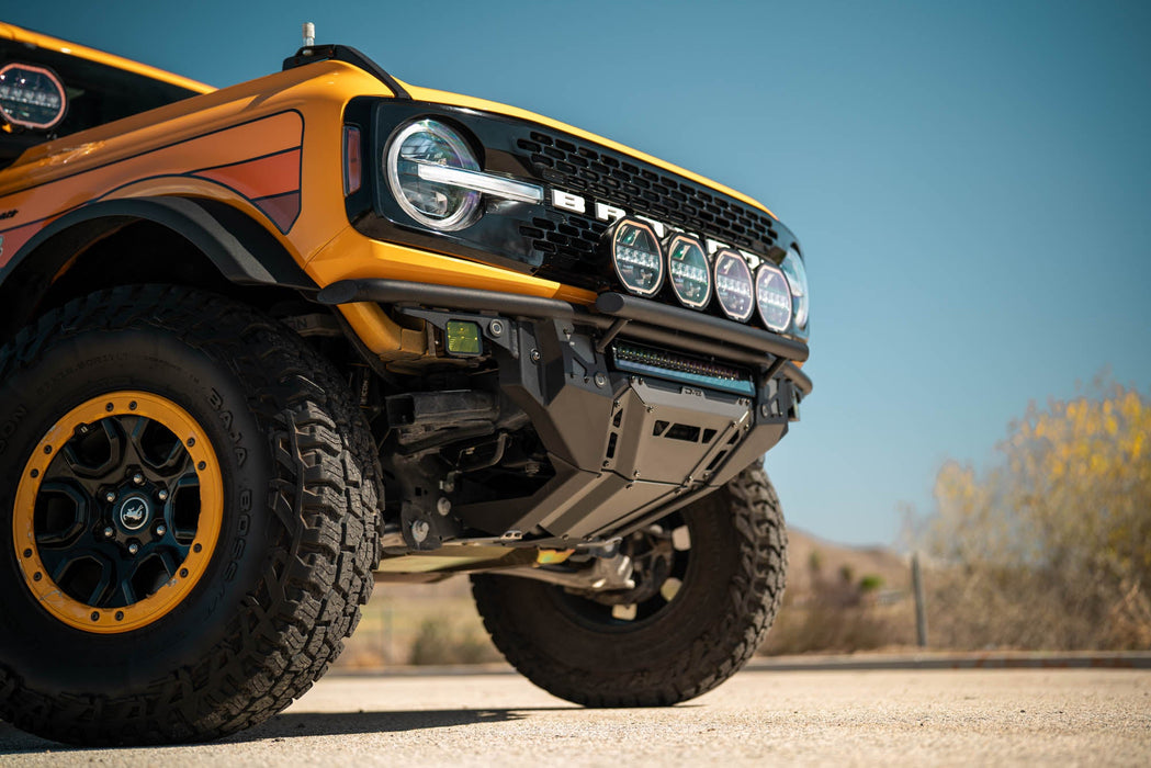 DV8 Offroad 2021-2026 Ford Bronco Tube Series Front Bumper – installed on vehicle, image 14 of 20