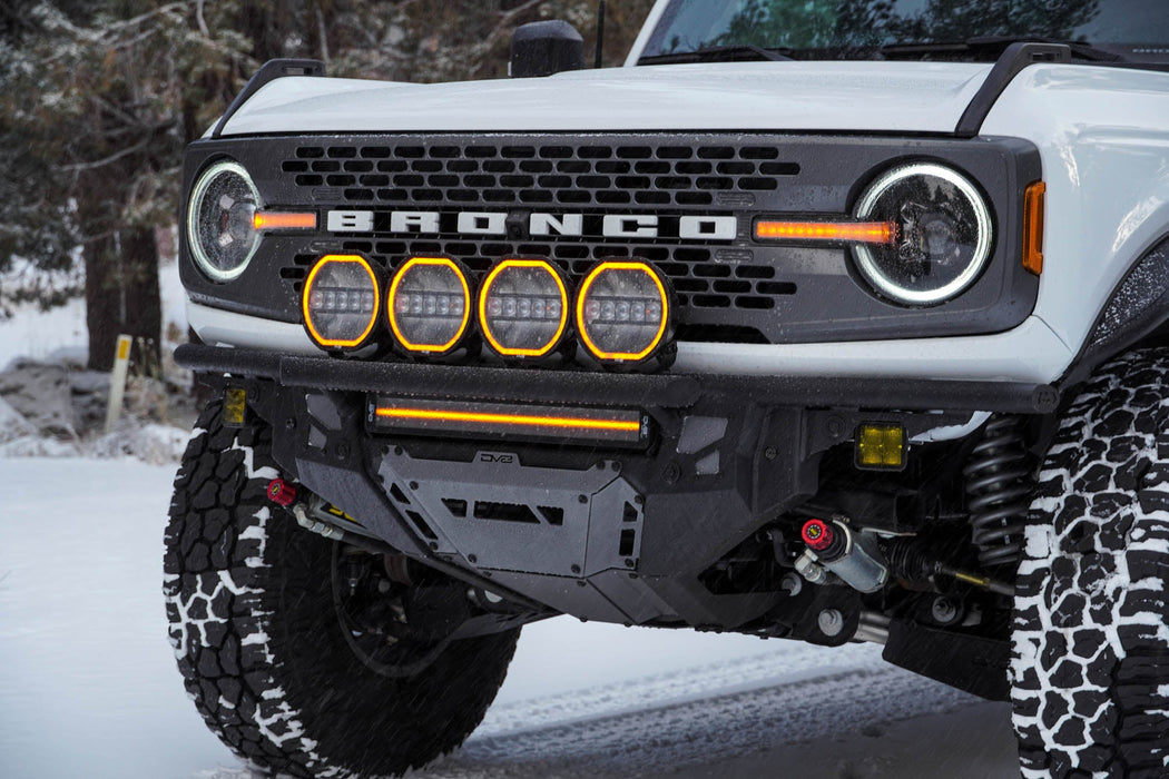 DV8 Offroad 2021-2026 Ford Bronco Tube Series Front Bumper – installed on vehicle, image 7 of 20