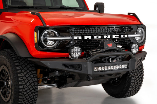 Addictive Desert Designs 2021-2026 Ford Bronco Rock Fighter Winch Front Bumper – on the trail, image 1 of 20