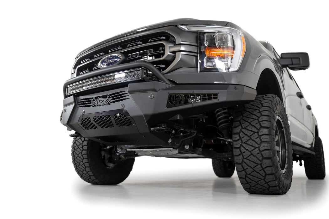 Addictive Desert Designs 2021-2023 Ford F-150 HoneyBadger Front Bumper w/ Top Hoop – image 7 of 14