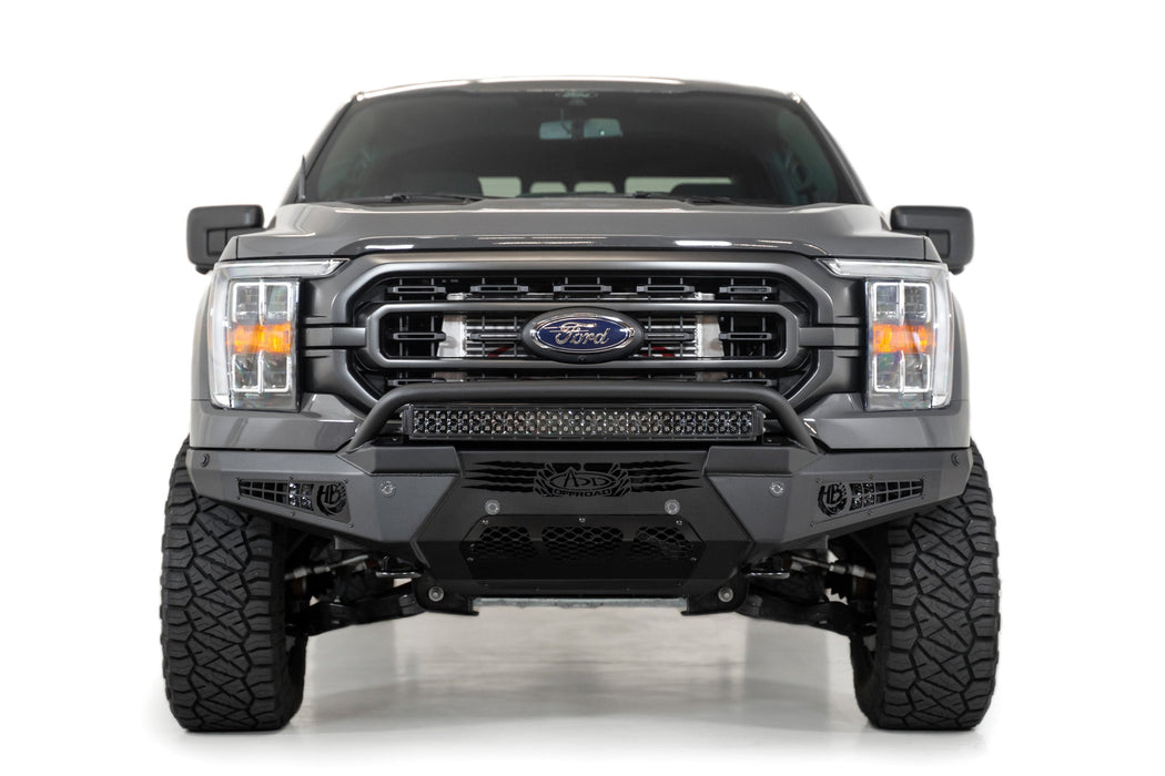 Addictive Desert Designs 2021-2023 Ford F-150 HoneyBadger Front Bumper w/ Top Hoop – image 2 of 14