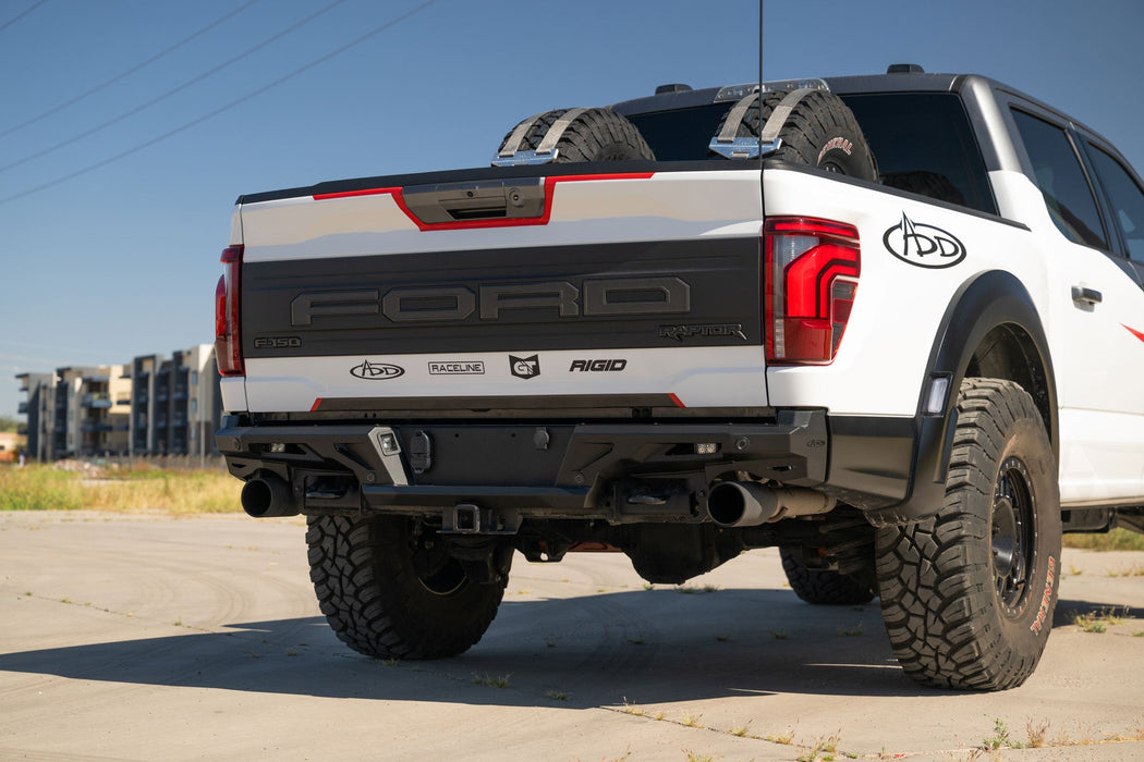Addictive Desert Designs 2021-2026 Ford F-150 Raptor ADD Edge Rear Bumper – on the trail, image 9 of 17