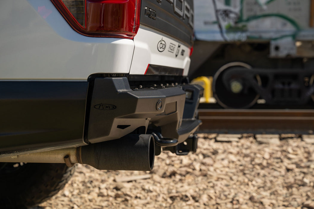 Addictive Desert Designs 2021-2026 Ford F-150 Raptor ADD Edge Rear Bumper – on the trail, image 16 of 17