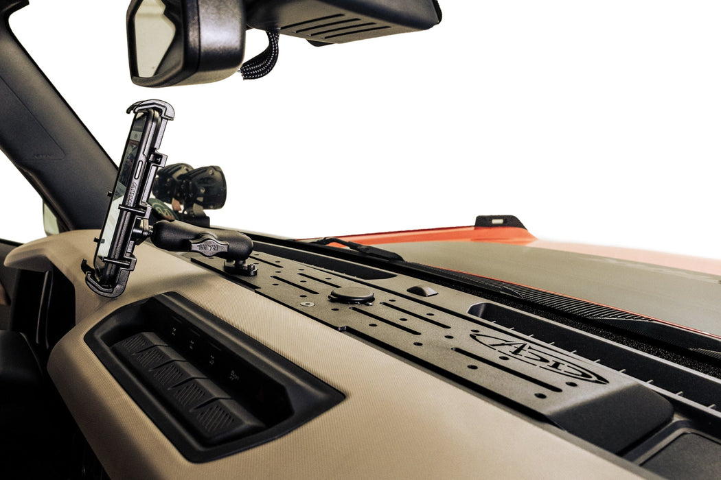 Addictive Desert Designs 2021-2026 Ford Bronco Digital Device Dash Mount – installed on vehicle, image 4 of 7