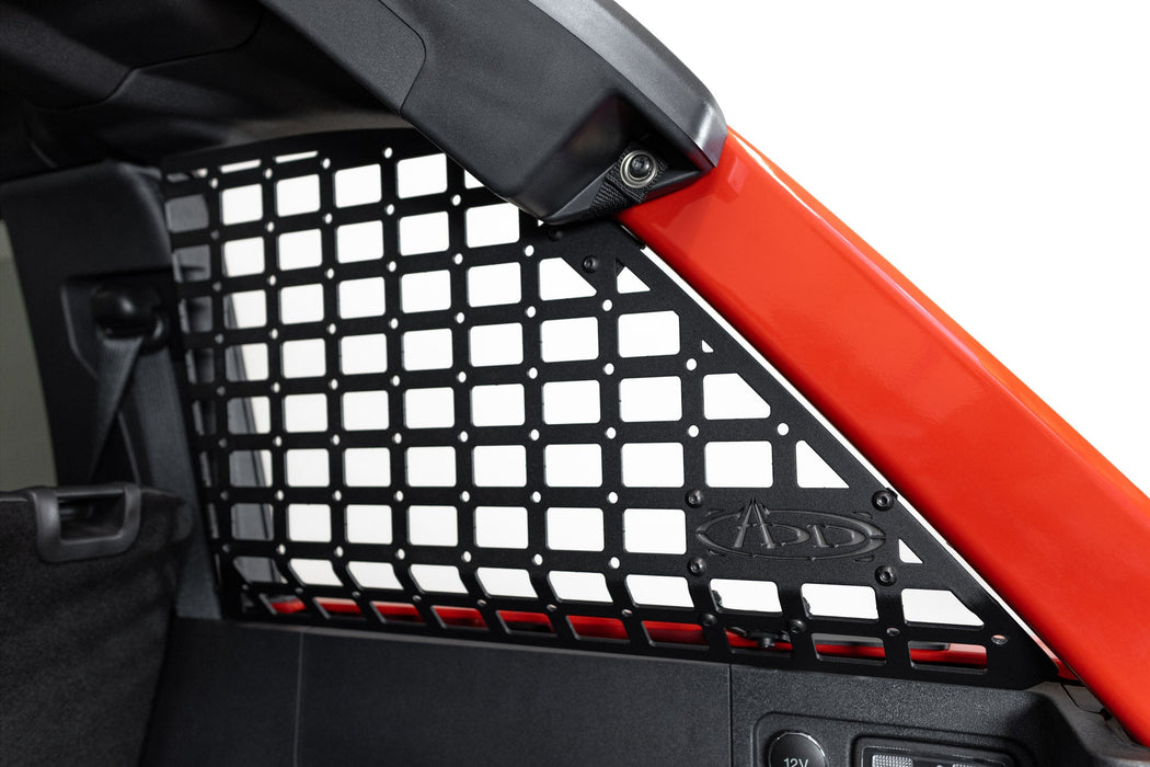 ADD 2021-2026 Ford Bronco & Bronco Raptor Rear Window Molle Storage Panels – installed on vehicle, image 1 of 13