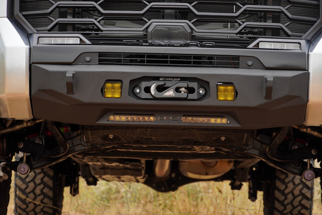 DV8 Offroad 2022-2026 Toyota Tundra Centric Series Front Bumper – installed on vehicle, image 7 of 17