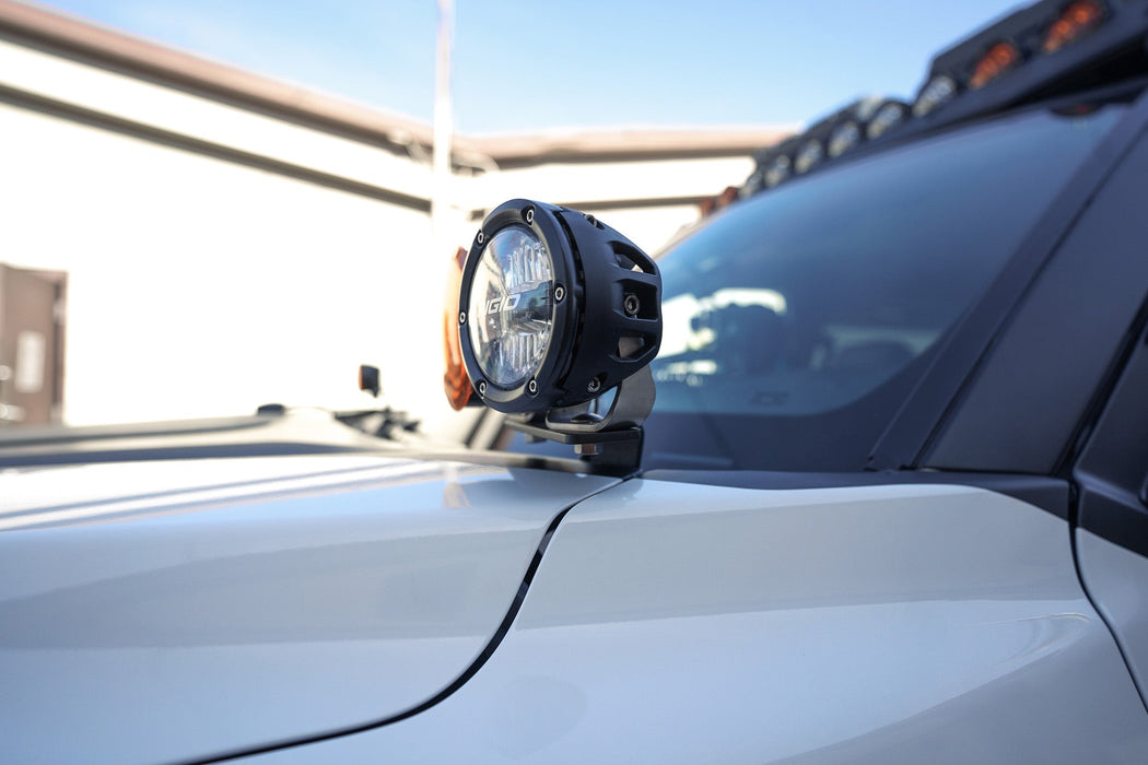 Rago Fabrication 2022-2026 Toyota Tundra Dual Ditch Light Brackets – installed on vehicle, image 5 of 12
