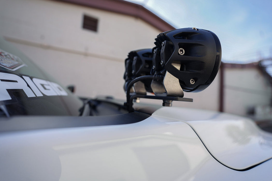 Rago Fabrication 2022-2026 Toyota Tundra Dual Ditch Light Brackets – installed on vehicle, image 6 of 12