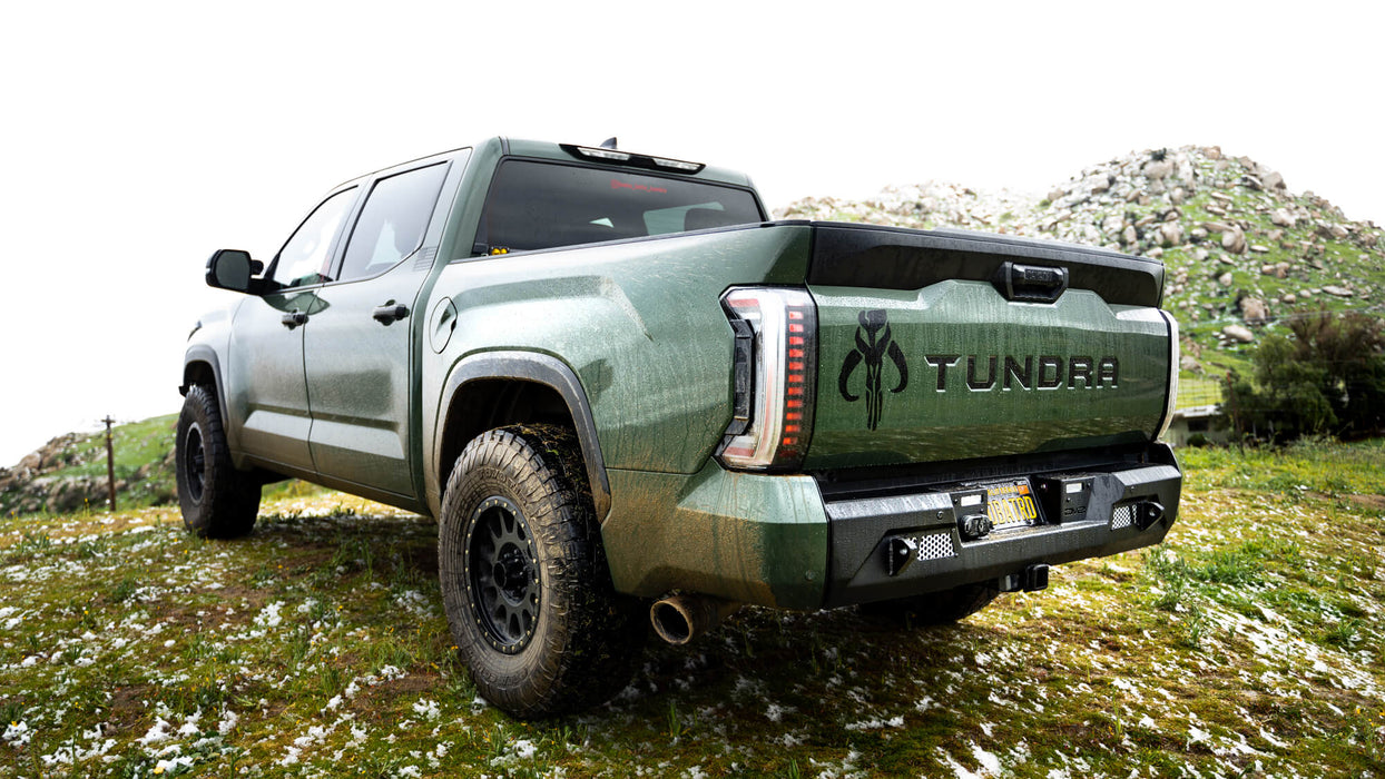 DV8 Offroad 2022-2026 Toyota Tundra MTO Series Rear Bumper – on the trail, image 2 of 15