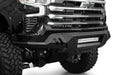 Addictive Desert Designs 2022-2026 Chevy Silverado 1500 Black Label Front Bumper – installed on vehicle, image 11 of 12