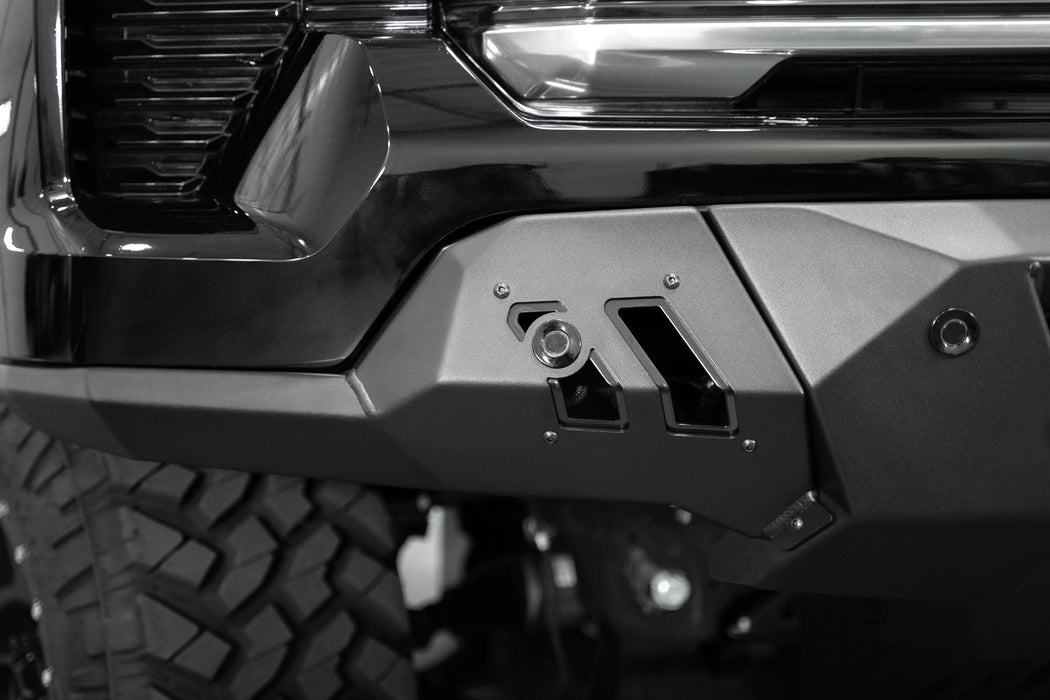 Addictive Desert Designs 2022-2026 Chevy Silverado 1500 Black Label Front Bumper – installed on vehicle, image 12 of 12