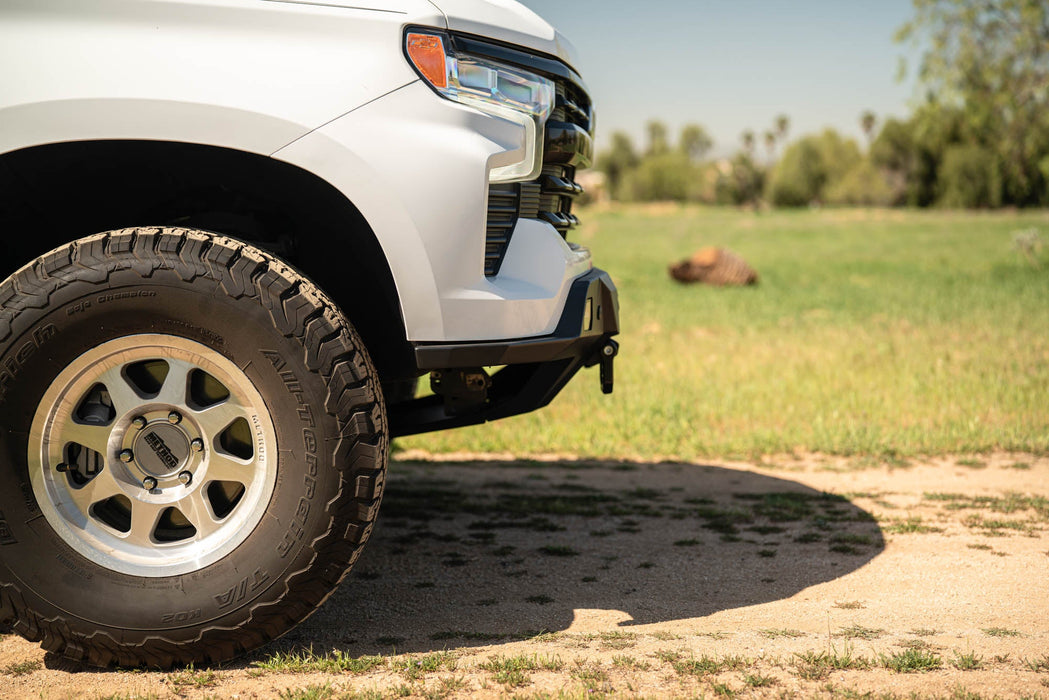 DV8 Offroad 2022-2026 Chevy Silverado 1500 Spec Series Front Bumper – on the trail, image 8 of 18