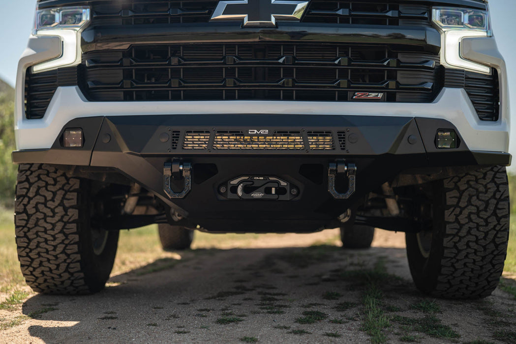 DV8 Offroad 2022-2026 Chevy Silverado 1500 Spec Series Front Bumper – on the trail, image 6 of 18