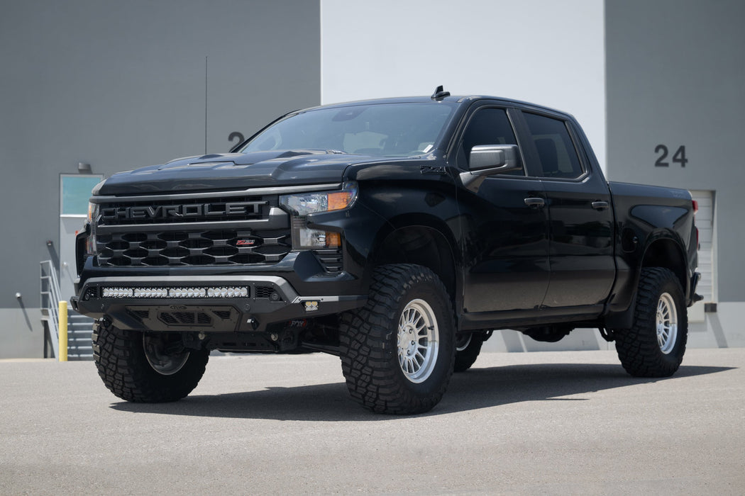 Addictive Desert Designs 2022-2026 Chevy Silverado 1500 Stealth Fighter Front Bumper – on the trail, image 14 of 19