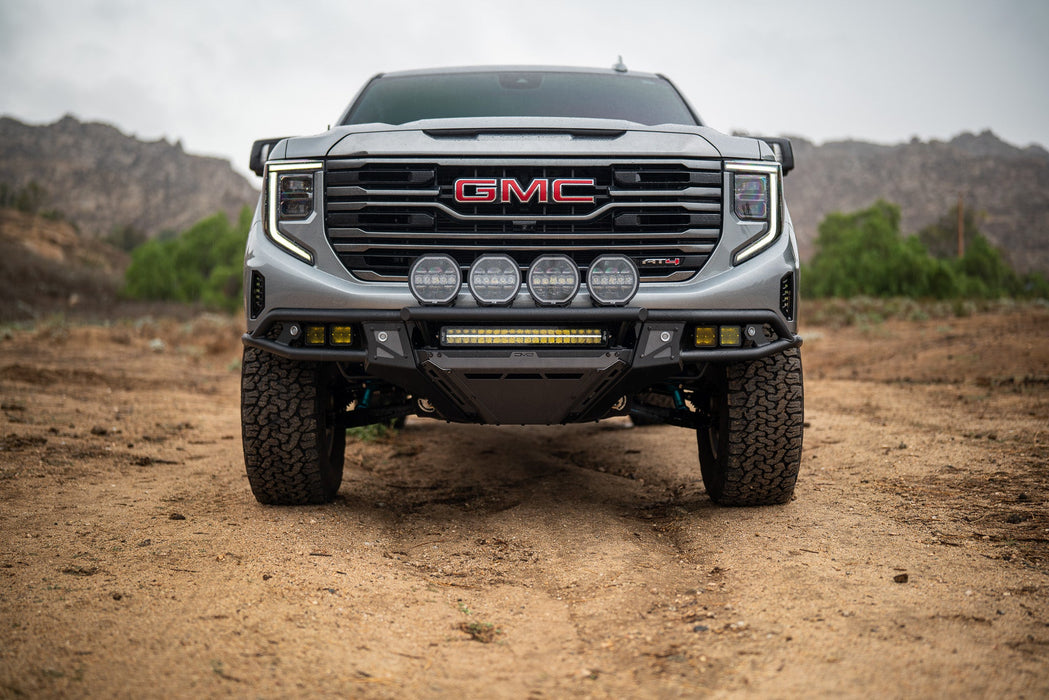 DV8 Offroad 2022-2026 GMC Sierra 1500 Tube Front Bumper – installed on vehicle, image 4 of 18