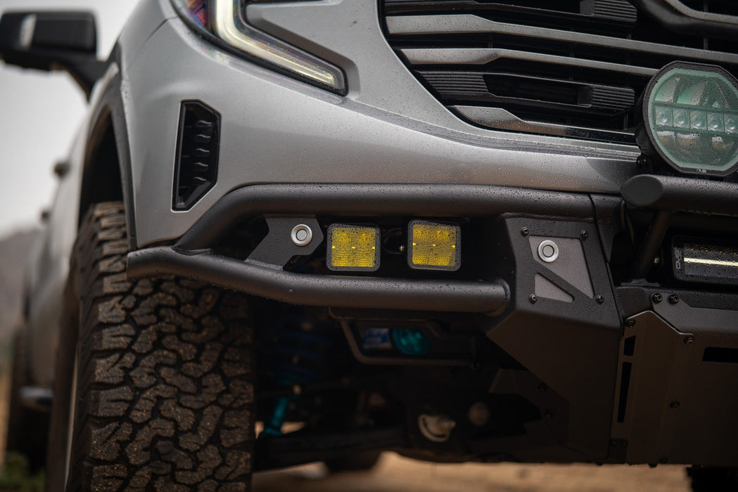 DV8 Offroad 2022-2026 GMC Sierra 1500 Tube Front Bumper – installed on vehicle, image 10 of 18