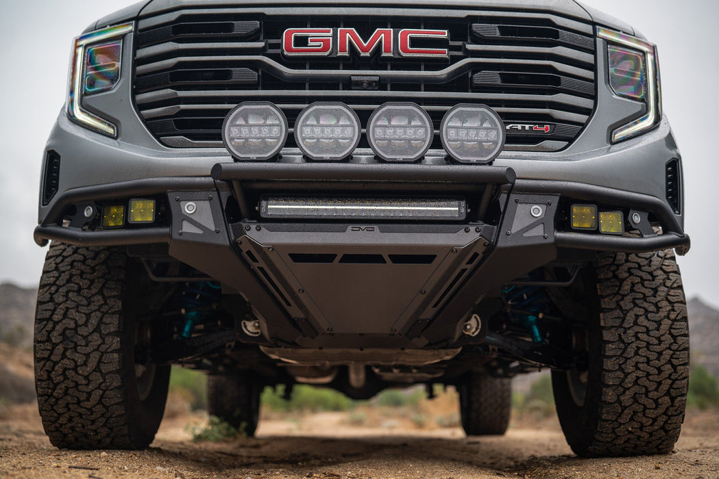 DV8 Offroad 2022-2026 GMC Sierra 1500 Tube Front Bumper – installed on vehicle, image 12 of 18