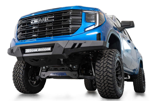 Addictive Desert Designs 2022-2026 GMC 1500 Black Label Front Bumper – installed on vehicle, image 2 of 13