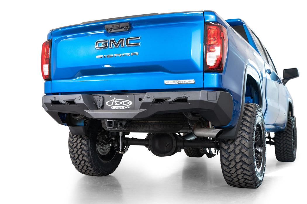 Addictive Desert Designs 2022-2026 Chevy/GMC 1500 Black Label Rear Bumper – installed on vehicle, image 6 of 12