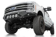 Addictive Desert Designs 2023-2026 Ford Super Duty Bomber Front Bumper Rigid – installed on vehicle, image 8 of 12