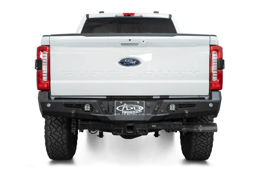 Addictive Desert Designs 2023-2026 Ford Super Duty Bomber Rear Bumper – installed on vehicle, image 2 of 10