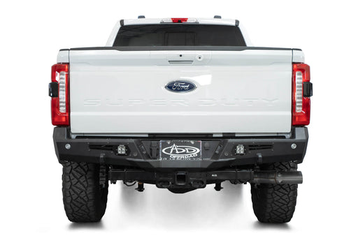 Addictive Desert Designs 2023-2026 Ford Super Duty Bomber Rear Bumper – installed on vehicle, image 2 of 10
