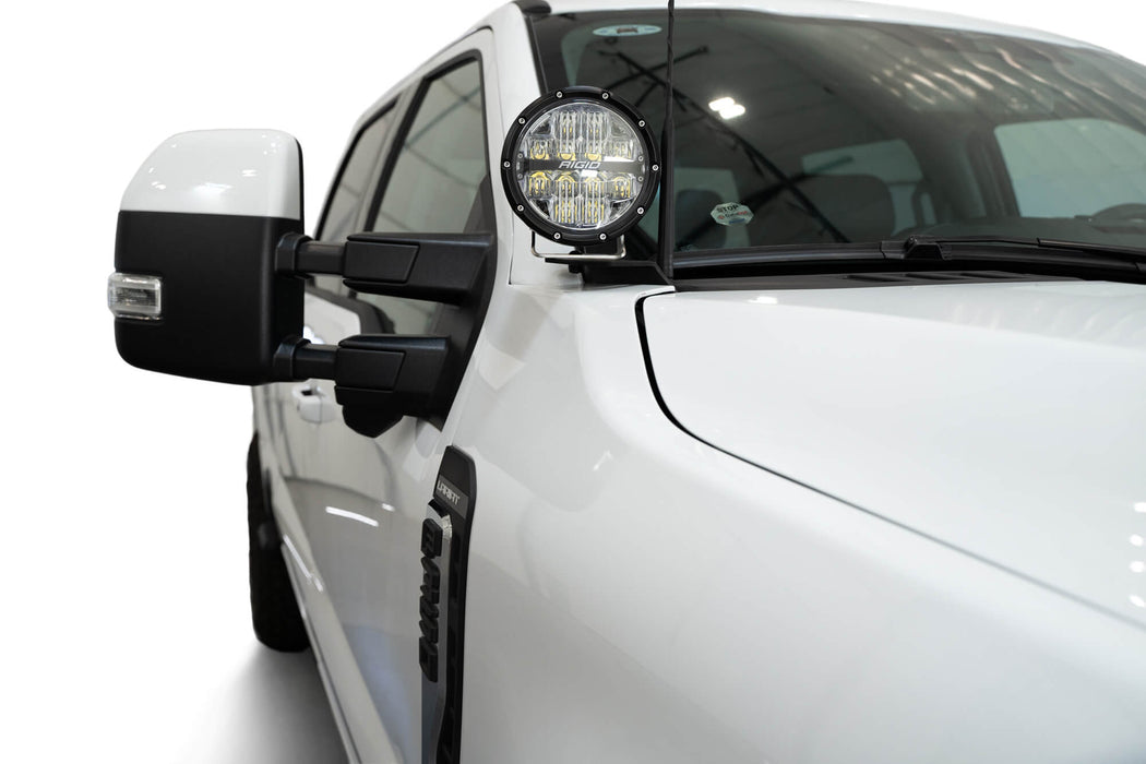 Addictive Desert Designs 2023-2026 Ford Super Duty Ditch Light Brackets – installed on vehicle, image 8 of 10
