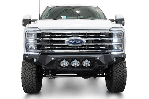 Addictive Desert Designs 2023-2026 Ford Super Duty Bomber Front Bumper Baja – installed on vehicle, image 2 of 10