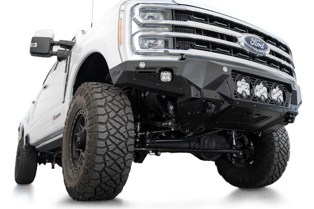 Addictive Desert Designs 2023-2026 Ford Super Duty Bomber Front Bumper Baja – installed on vehicle, image 8 of 10