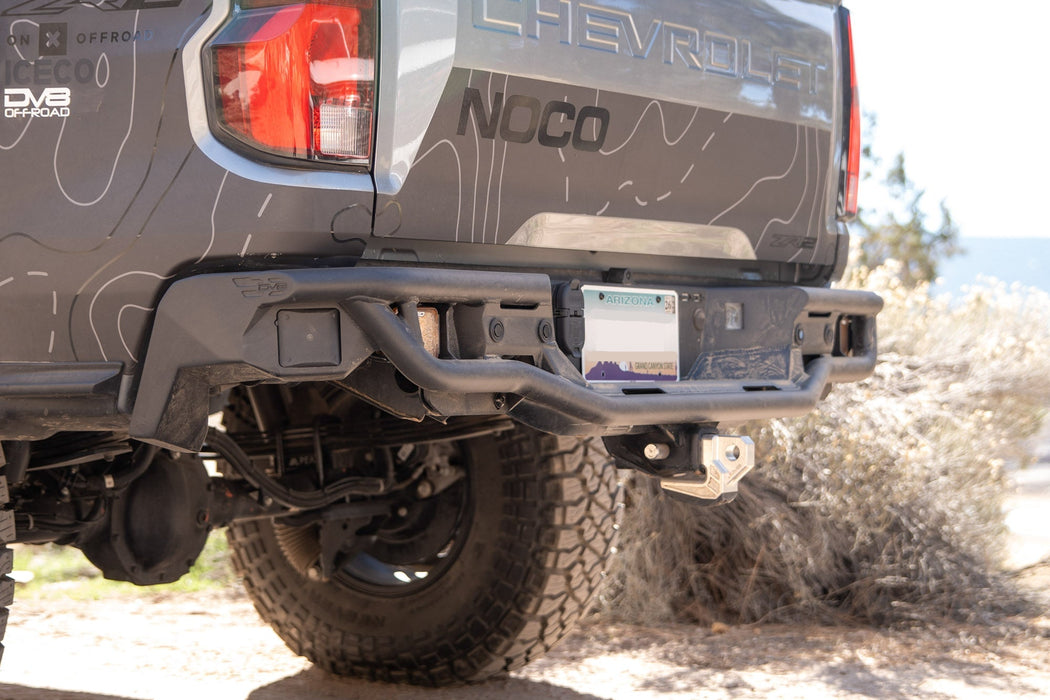 DV8 Offroad 2023-2026 GMC Canyon & Chevy Colorado Tube Rear Bumper – on the trail, image 5 of 17