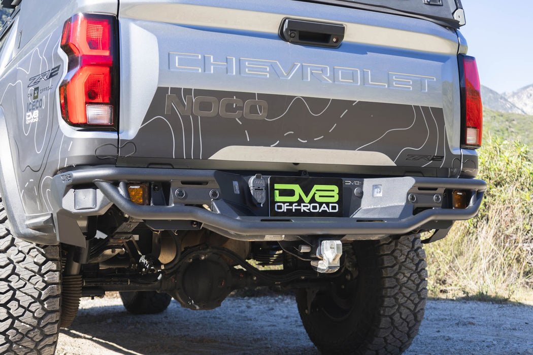 DV8 Offroad 2023-2026 GMC Canyon & Chevy Colorado Tube Rear Bumper – installed on vehicle, image 3 of 17