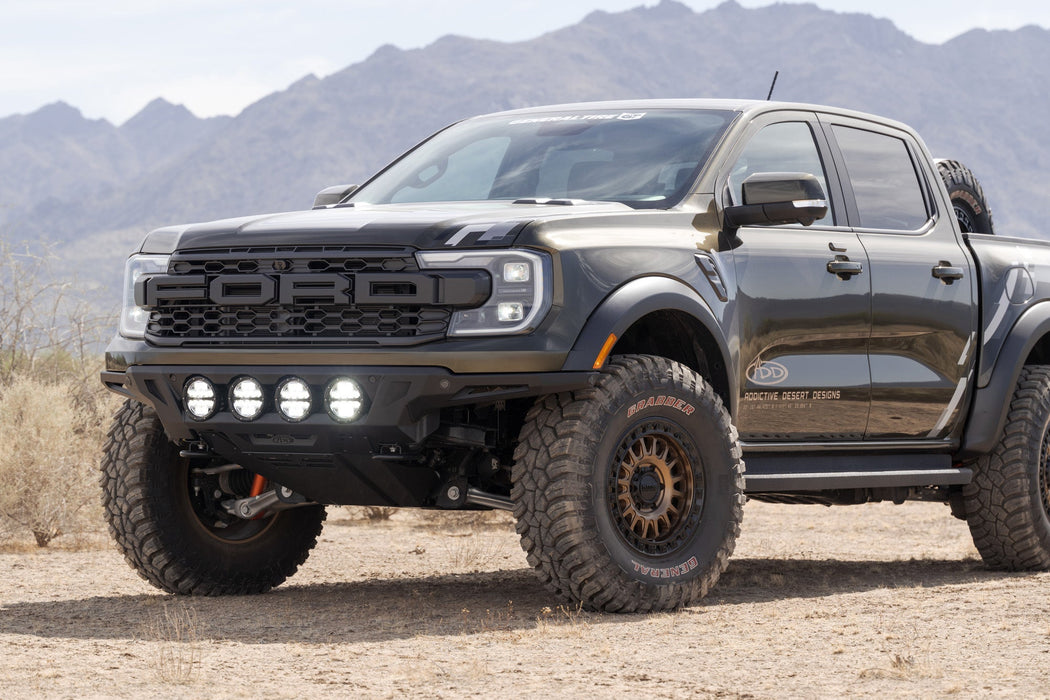 Addictive Desert Designs 2024-2026 Ford Ranger Raptor ADD Edge Front Bumper – on the trail, image 11 of 20