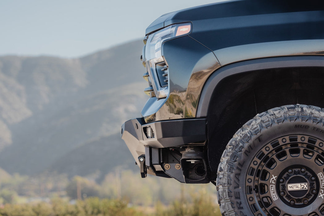 DV8 Offroad 2024-2026 Chevy Silverado 2500/3500 Spec Series Front Bumper – on the trail, image 8 of 13