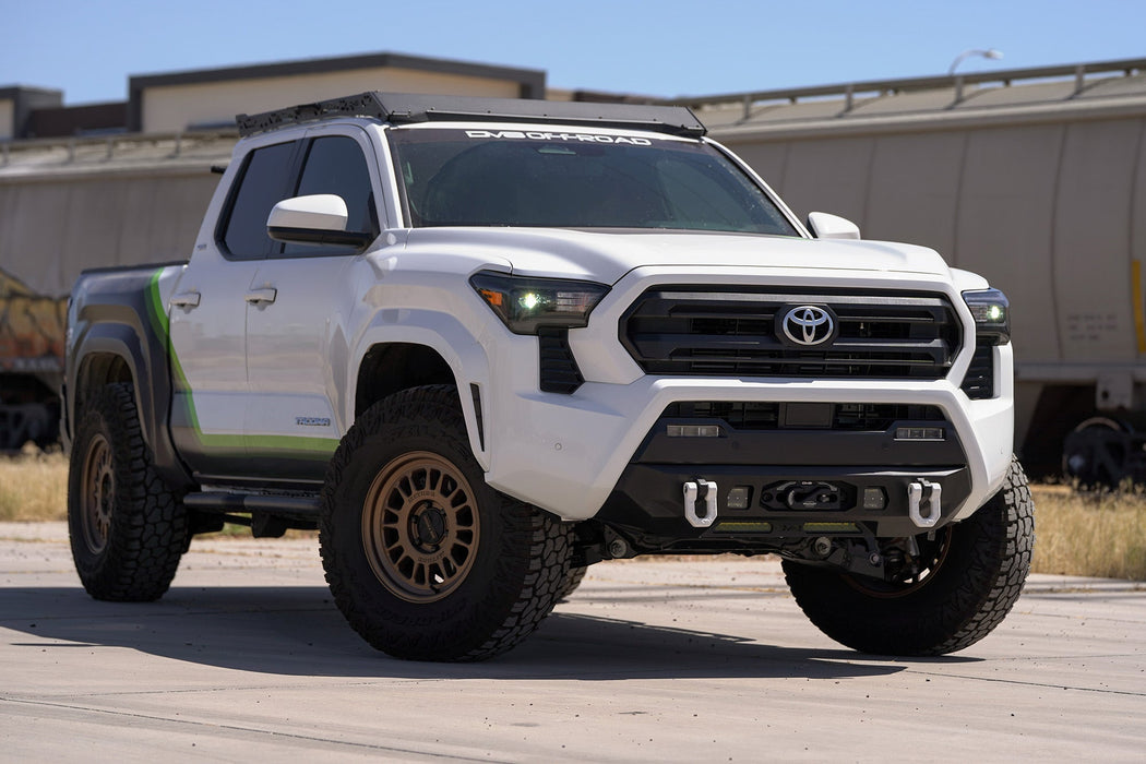 DV8 Offroad 2024-2026 Toyota Tacoma Centric Front Bumper – installed on vehicle, image 5 of 20