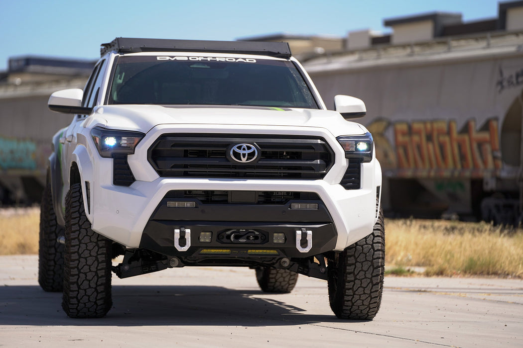 DV8 Offroad 2024-2026 Toyota Tacoma Centric Front Bumper – installed on vehicle, image 11 of 20