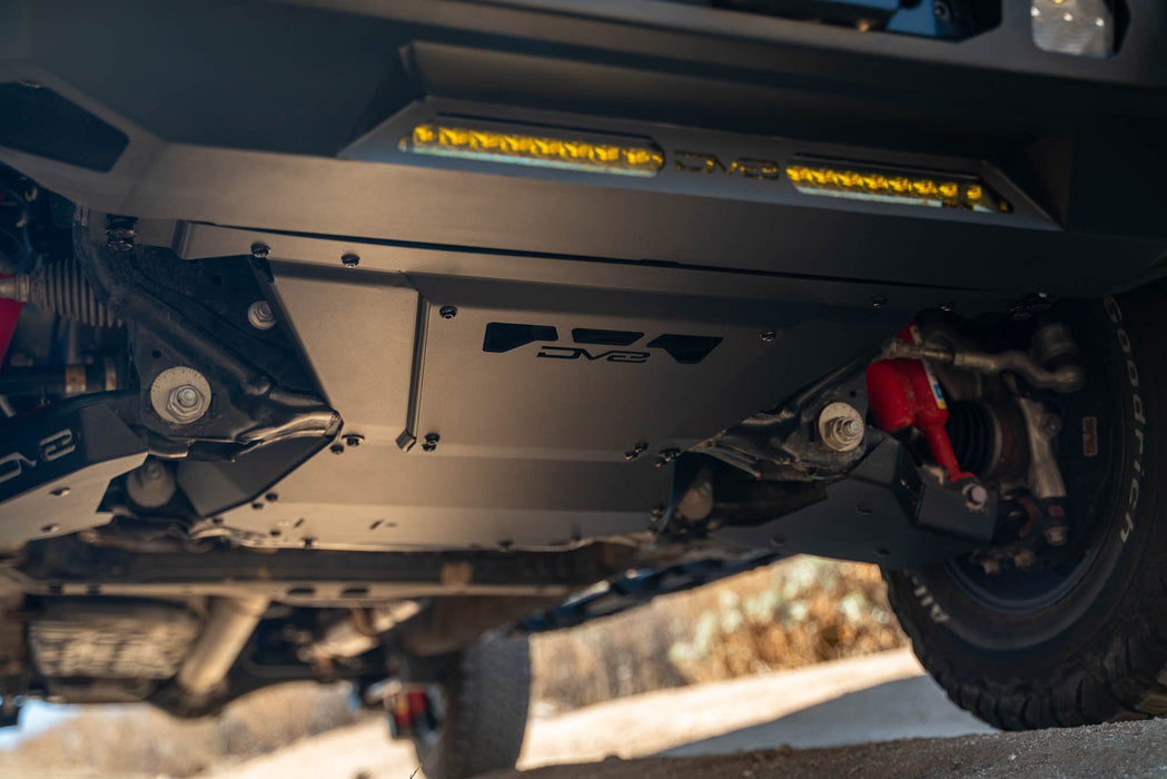 DV8 Offroad 2024-2026 Toyota Tacoma Front Skid Plate – installed on vehicle, image 7 of 15