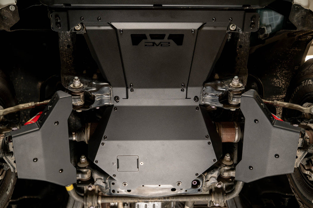 DV8 Offroad 2024-2026 Toyota Tacoma, 4Runner, & Land Cruiser Rear Belly Skid Plate – installed on vehicle, image 3 of 13