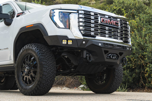 DV8 Offroad 2024-2026 GMC Sierra 2500/3500 Spec Series Front Bumper – installed on vehicle, image 2 of 16