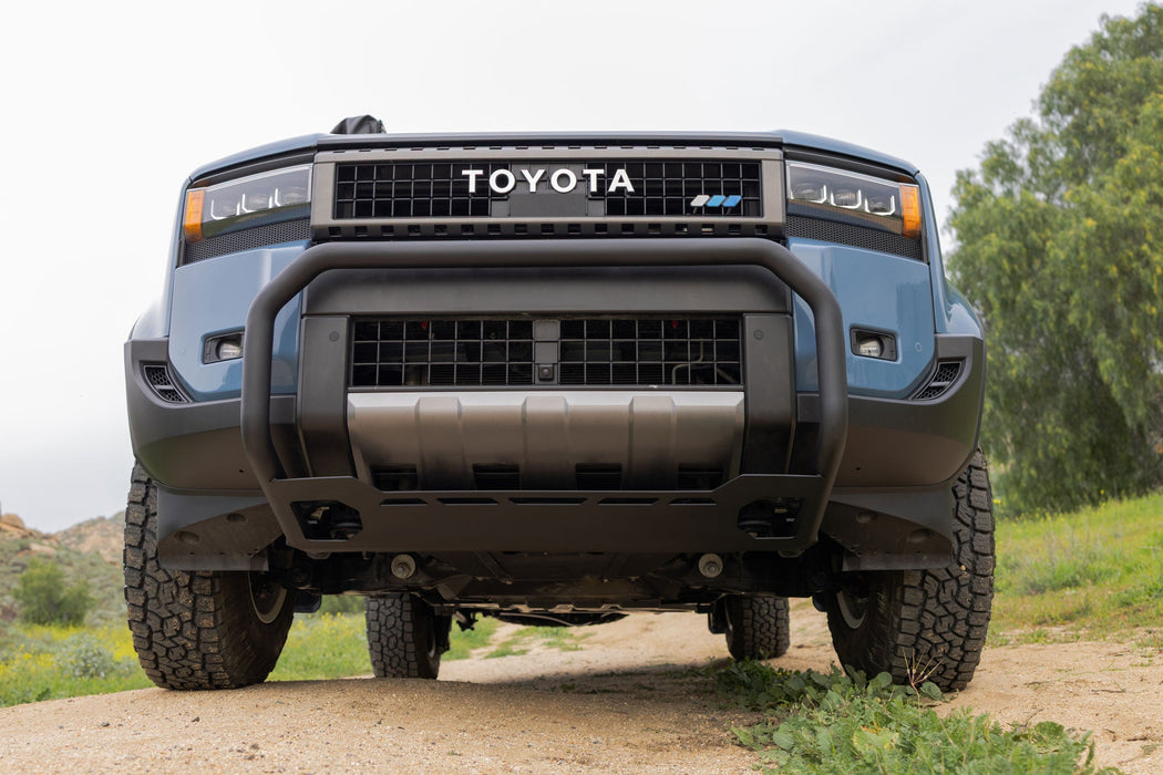 DV8 Offroad 2024-2027 Toyota Land Cruiser Bull Bar – installed on vehicle, image 19 of 20