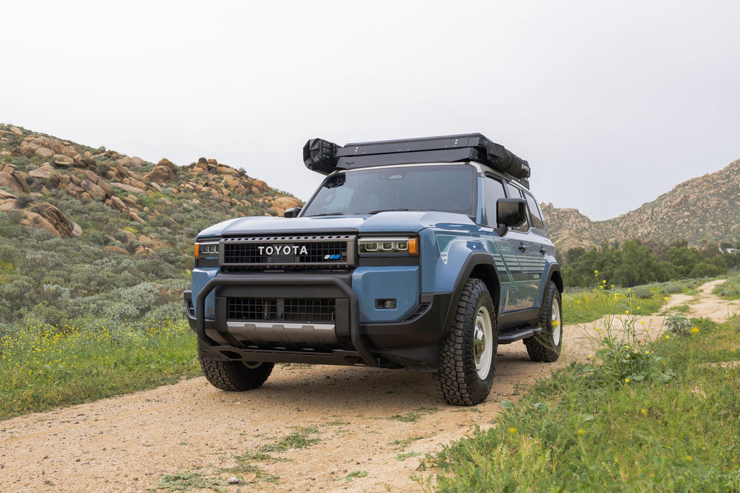 DV8 Offroad 2024-2027 Toyota Land Cruiser Bull Bar – installed on vehicle, image 14 of 20