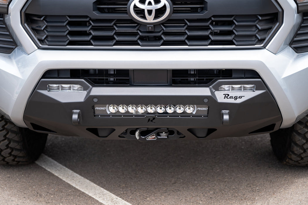 Rago Fabrication 2024-2026 Toyota Tacoma Center Mount Winch Front Bumper – installed on vehicle, image 9 of 15