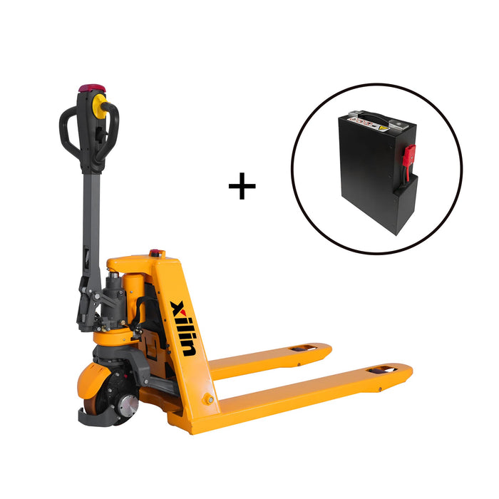 Xilin CBD15-NEW electric pallet jack side profile view
