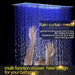 Cascada Showers 20"x40" Ceiling Mount Rainfall LED Shower Head, include Shower Arm - Product Image 5